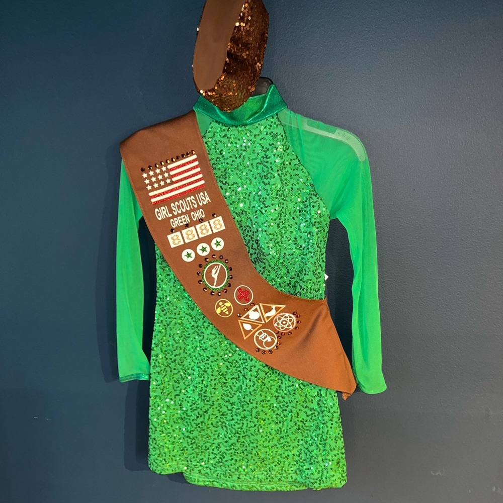 Girl Scouts Green Sequin Dancewear